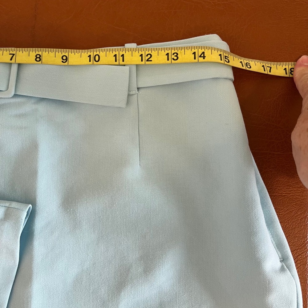 Abercrombie & Fitch Light Blue Skort Side Zip Mini Skirt Shorts Medium - Picture 10 of 11